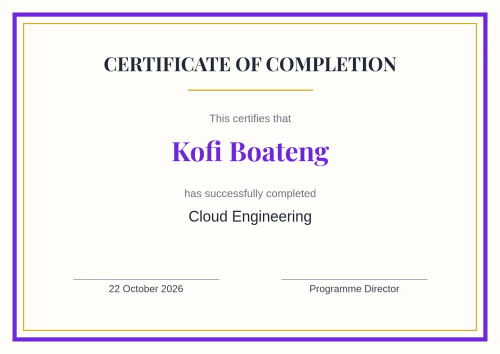 A certificate design being edited